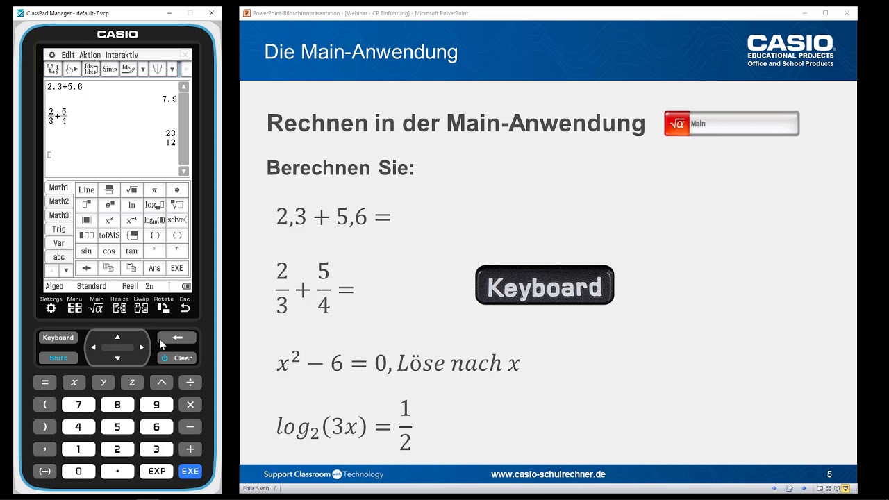 CASIO ClassPad fx-CP400: einfache Bedienung - vielfältige Möglichkeiten ...